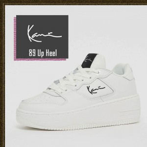 Zapatillas Karl Kani Plataforma Rubber Sole Calle Estilo Plain Cuero Logo Mujer Blancas | DBwZLaYW9ws