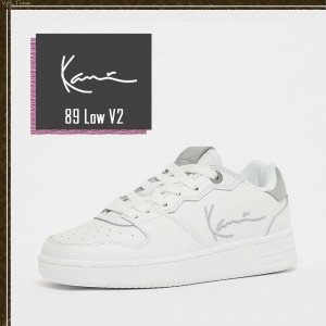 Zapatillas Karl Kani Rubber Sole Calle Estilo Plain Cuero Logo Low-Top Mujer Blancas | B464us0Ggjk