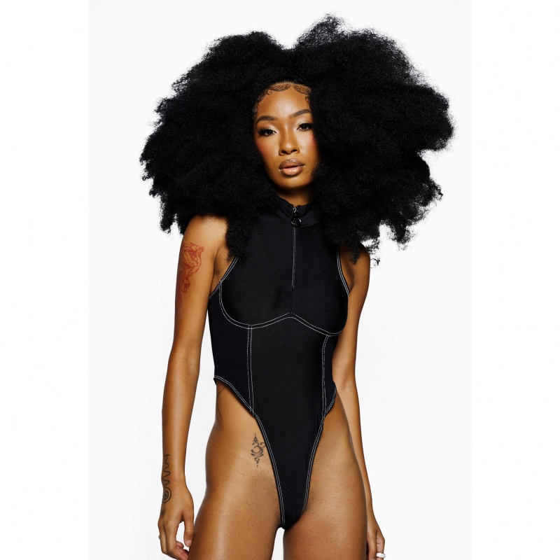 Bodysuit Karl Kani Peace Mujer Negras | tYZiTV2Gx9H