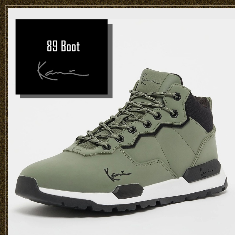 Botas Karl Kani Calle Estilo Cuero Logo Hombre Verde | Q0fN3LPkBpK