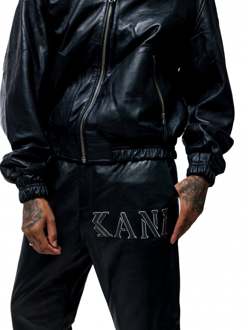 Chaquetas Karl Kani Blaise Cuero Hombre Negras | GvLkNWRfY9h