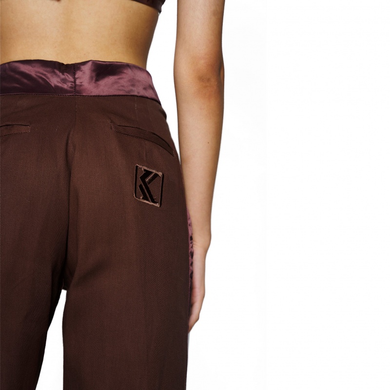 Pantalon Karl Kani I Do Mujer Marrones | NLGox57hgff