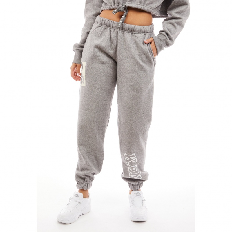 Pantalones Jogger Karl Kani Serena Mujer Gris | NoRFqQDOvrc