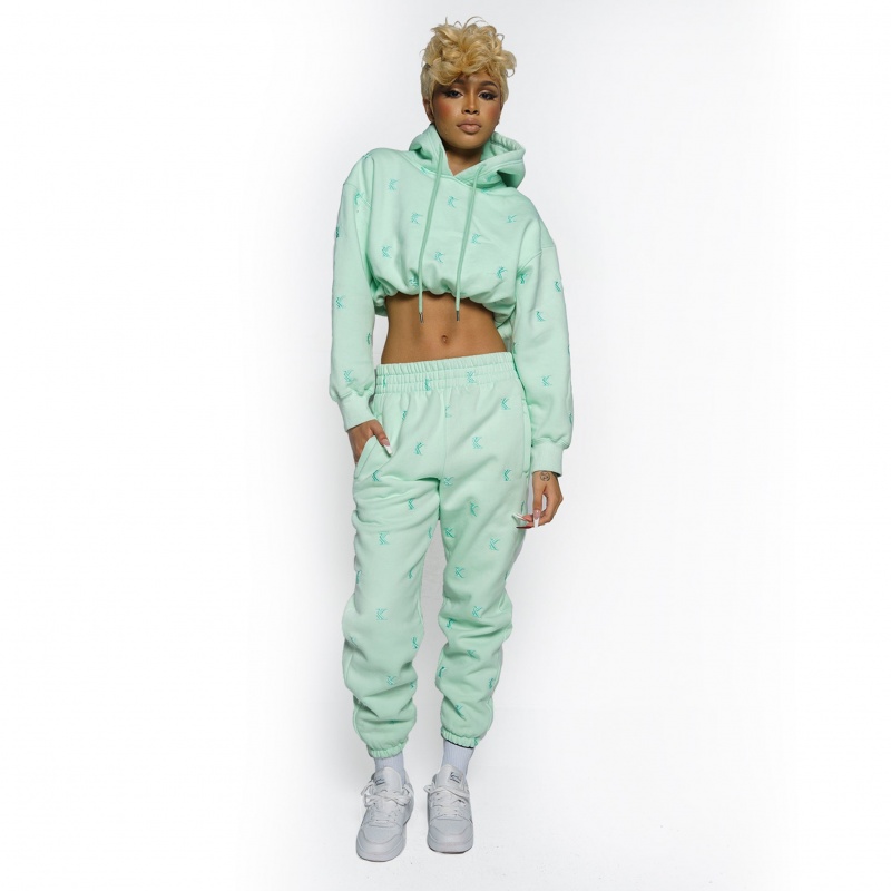 Pantalones Jogger Karl Kani Starr Mujer Verde Menta | AK8h3PyMRr5