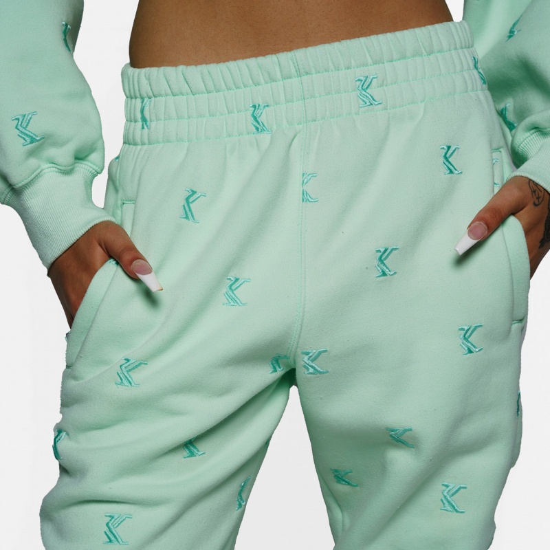 Pantalones Jogger Karl Kani Starr Mujer Verde Menta | AK8h3PyMRr5