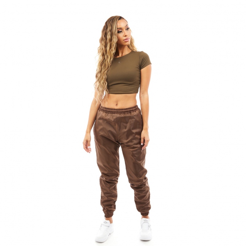 Pantalones Jogger Karl Kani Utica Mujer Marrones | odyolUv4owG