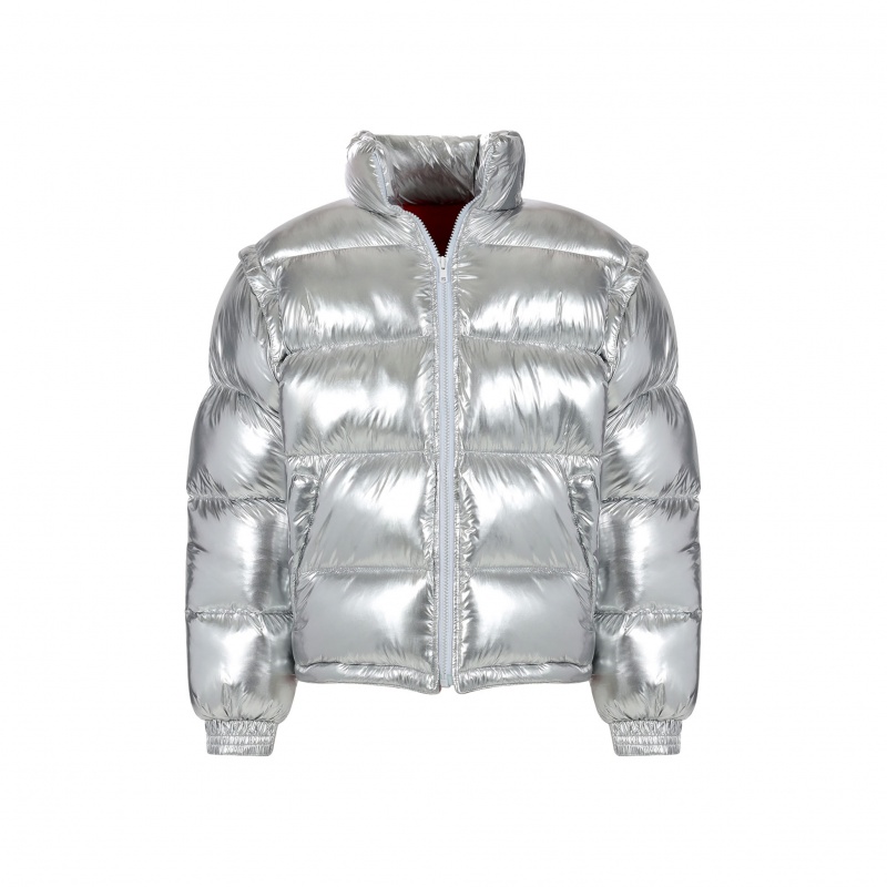 Puffer Jacket Karl Kani Bubble Hombre Plateadas Negras | y7cDnnHhrw4