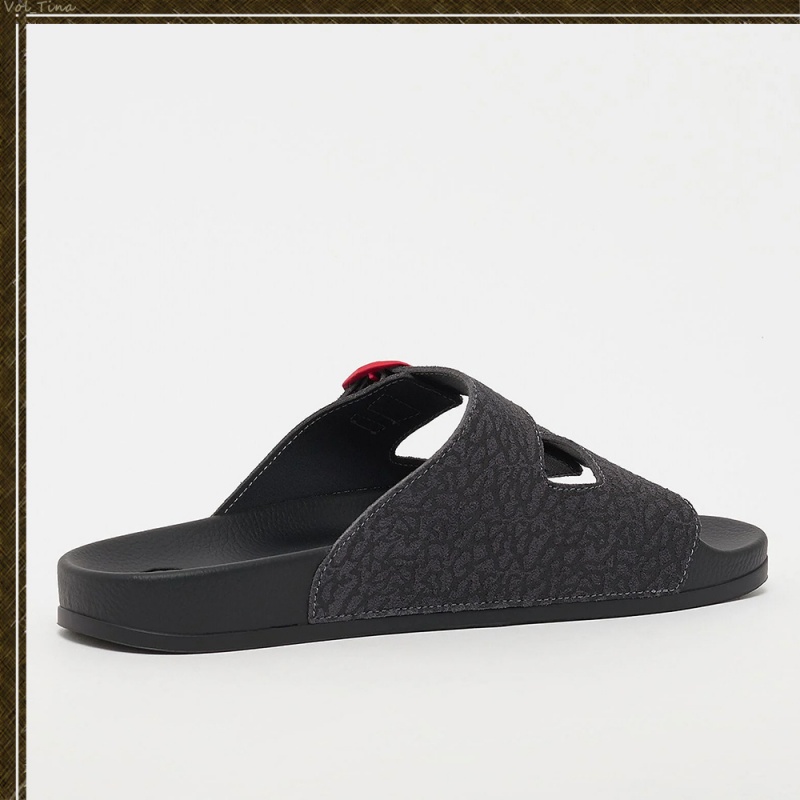 Sandalias Karl Kani Calle Estilo Plain Cuero Logo Hombre Negras | pcMCgdLRtF5