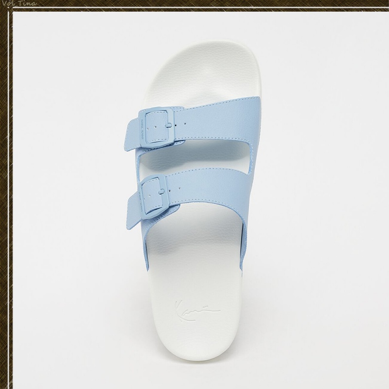 Sandalias Karl Kani Casuales Estilo Unisex Calle Estilo Plain Logo Mujer Azules Blancas | dI6qVptbxZP