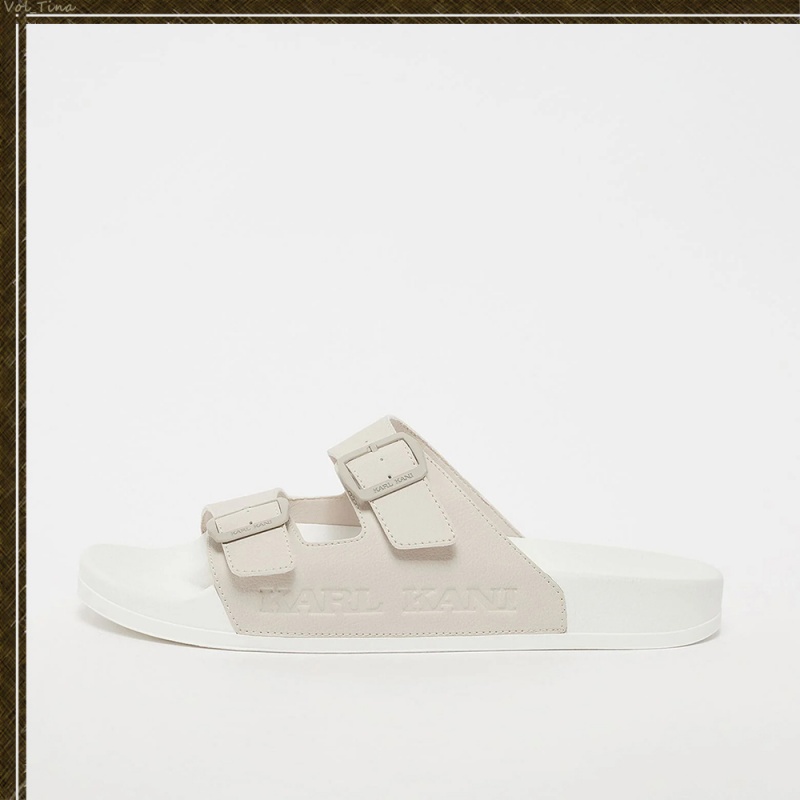 Sandalias Karl Kani Casuales Estilo Unisex Calle Estilo Plain Logo Mujer Blancas | vuFiQ8WiiiJ