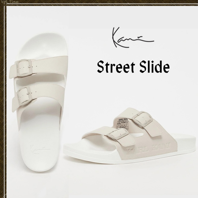 Sandalias Karl Kani Casuales Estilo Unisex Calle Estilo Plain Logo Mujer Blancas | vuFiQ8WiiiJ