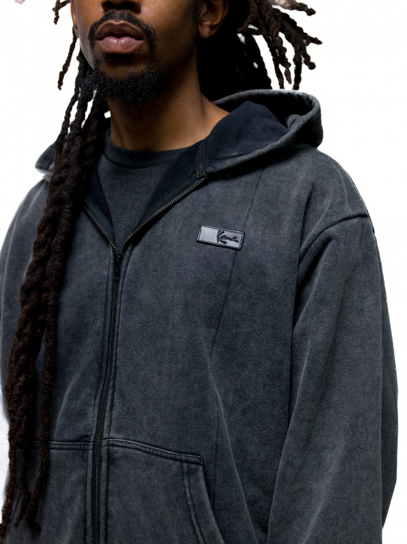 Sudadera con Capucha Karl Kani Bay Zip up Hombre Negras | ROzgJD7KnQQ