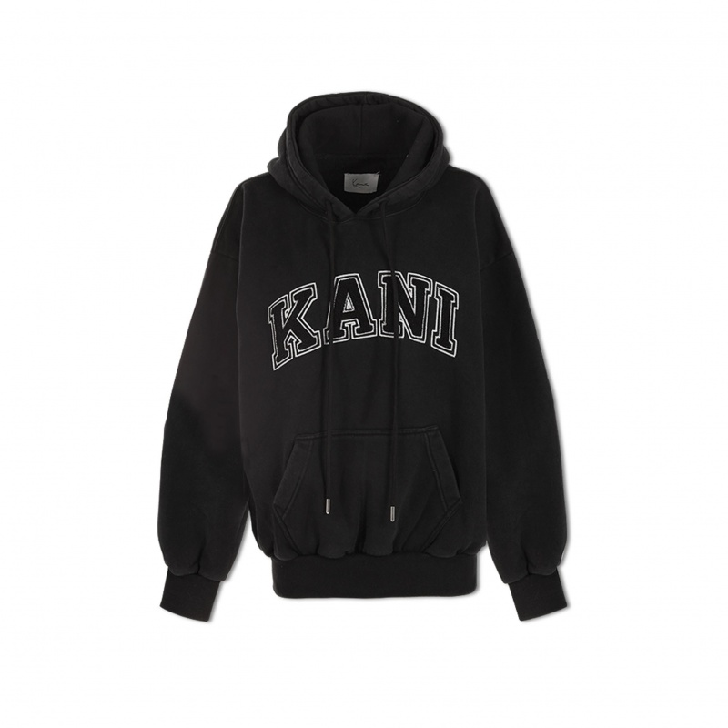 Sudadera con Capucha Karl Kani Collegiate Hombre Negras | FcG1d3llib2