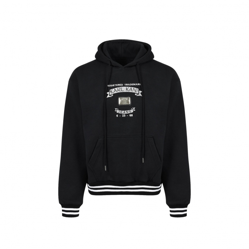 Sudadera con Capucha Karl Kani Trademark Hebilla Hombre Negras | hU5O1uAuqc4