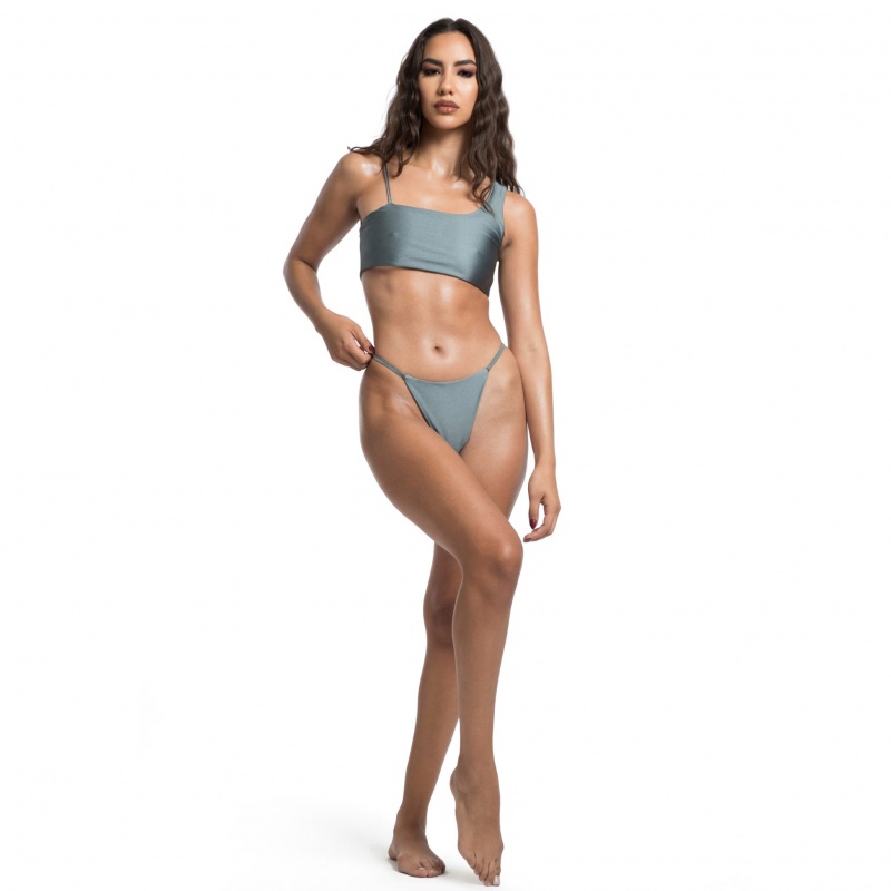 Tops Karl Kani Karma Bikini Mujer Plateadas | ZWfBByFD8xv