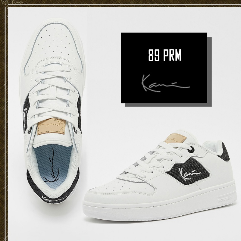 Zapatillas Karl Kani Blended Fabrics Calle Estilo Plain Cuero Logo Hombre Blancas | Ewa0PXTc92M