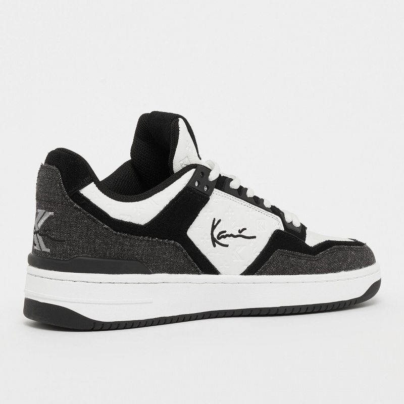 Zapatillas Karl Kani Blended Fabrics Calle Estilo Plain Cuero Logo Hombre Negras Blancas | 0dGX5exqdyt