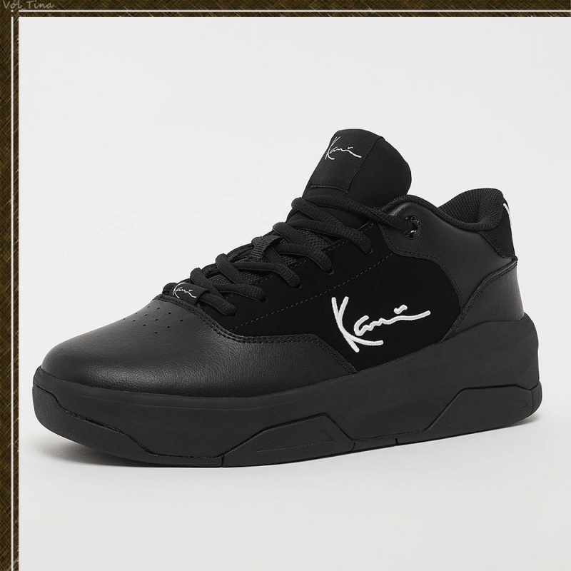 Zapatillas Karl Kani Calle Estilo Plain Cuero Logo Hombre Negras | hpgQJZKY1Vi