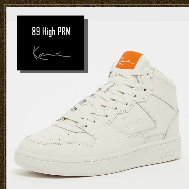 Zapatillas Karl Kani Calle Estilo Plain Cuero Logo Hombre Beige | IprUgZucXuA