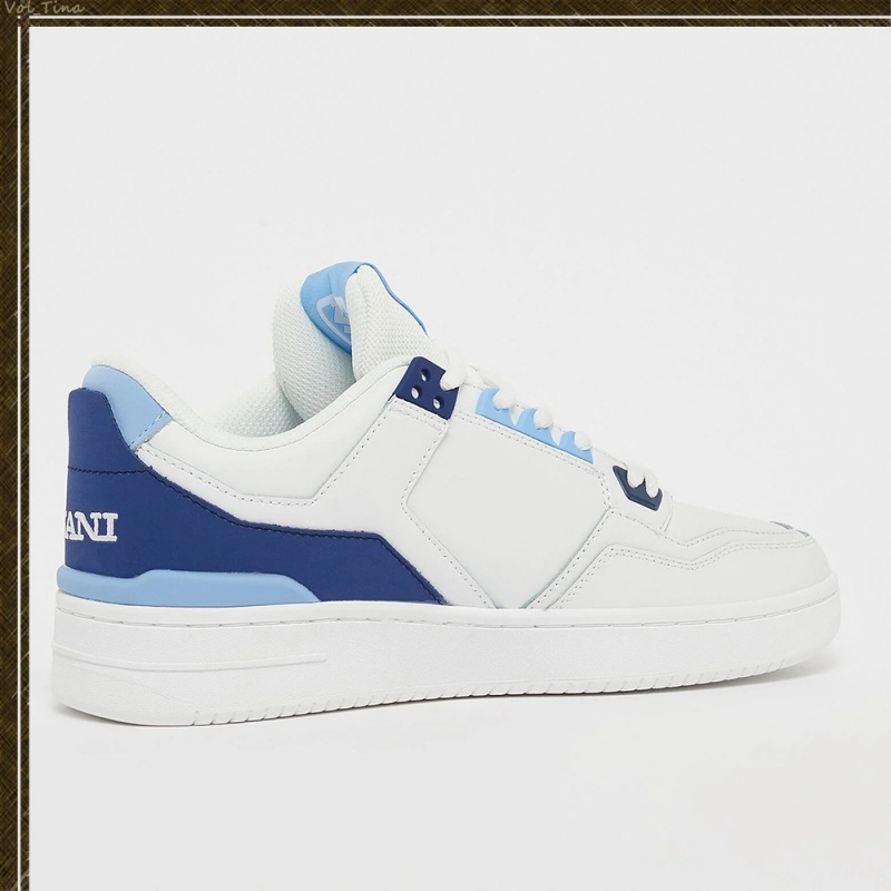 Zapatillas Karl Kani Calle Estilo Plain Cuero Logo Hombre Blancas Azules | PzPbisY6Lek