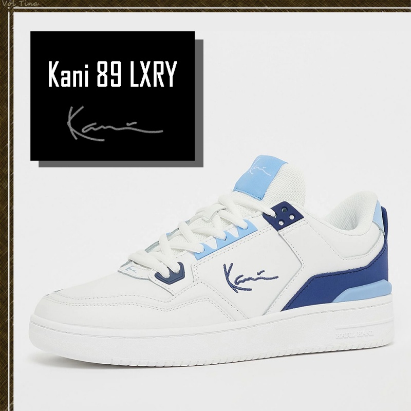 Zapatillas Karl Kani Calle Estilo Plain Cuero Logo Hombre Blancas Azules | PzPbisY6Lek