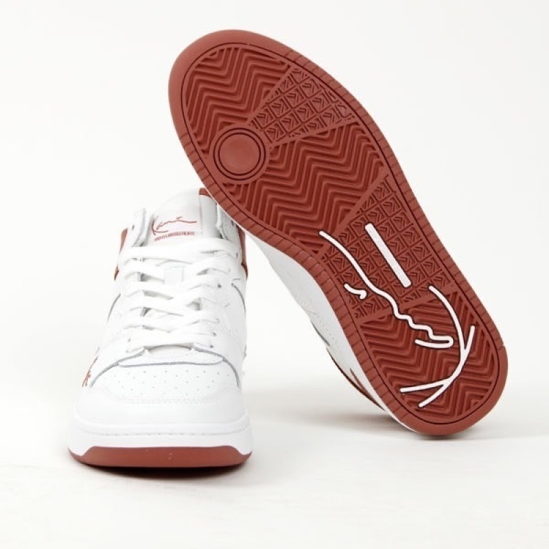 Zapatillas Karl Kani Calle Estilo Plain Cuero Logo Hombre Blancas Rojas | fTvOHLpdhlR