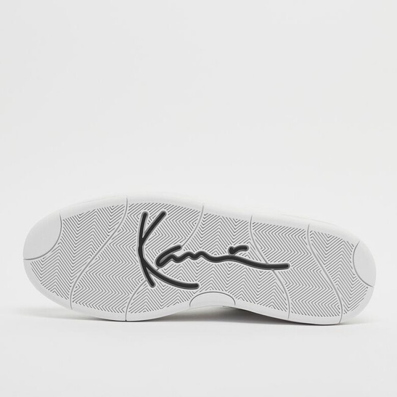 Zapatillas Karl Kani Calle Estilo Plain Cuero Logo Hombre Blancas Negras | Bff6gKExlzc