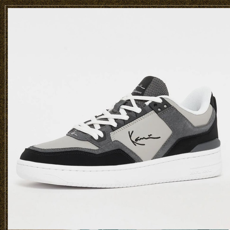 Zapatillas Karl Kani Cuero Logo Hombre Gris Negras | o391HzZulf7