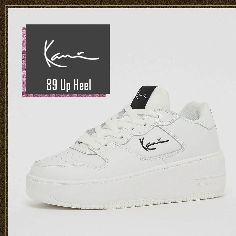 Zapatillas Karl Kani Plataforma Rubber Sole Calle Estilo Plain Cuero Logo Mujer Blancas | DBwZLaYW9ws