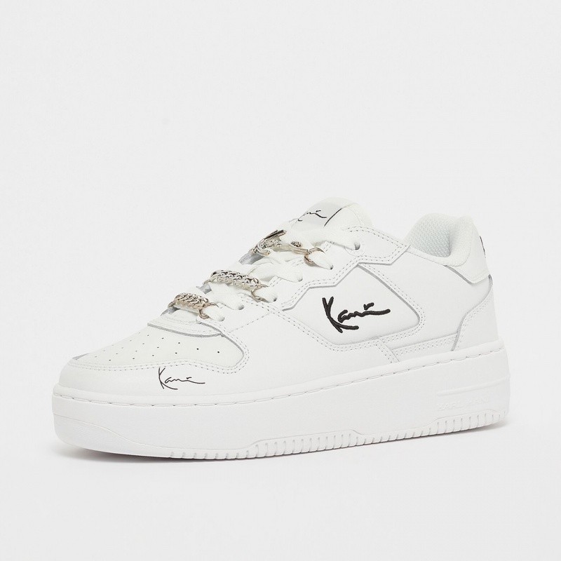 Zapatillas Karl Kani Rubber Sole Calle Estilo Plain Cuero Logo Low-Top Mujer Blancas | dVvAFuSlvfD