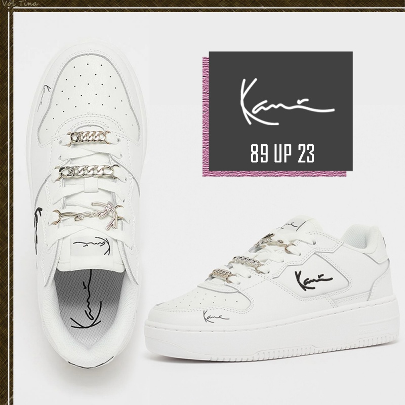 Zapatillas Karl Kani Rubber Sole Calle Estilo Plain Cuero Logo Low-Top Mujer Blancas | dVvAFuSlvfD