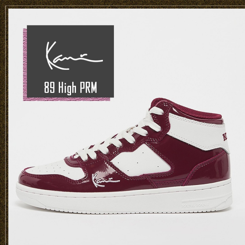 Zapatillas Karl Kani Rubber Sole Calle Estilo Plain Cuero Logo Low-Top Mujer Rojas | iE4bkKbktfb