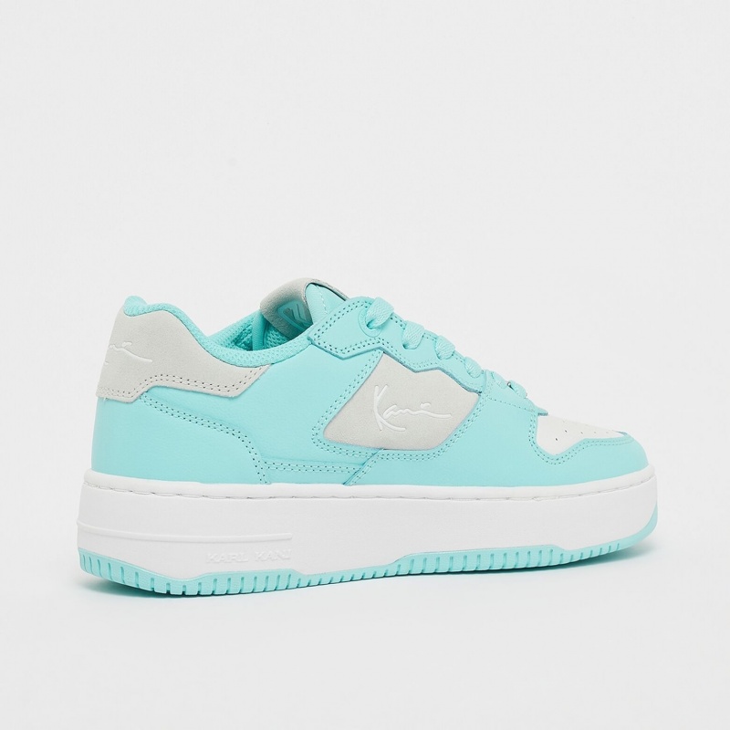 Zapatillas Karl Kani Rubber Sole Calle Estilo Plain Cuero Logo Low-Top Mujer Blancas Azules | haCYjPp3VtB